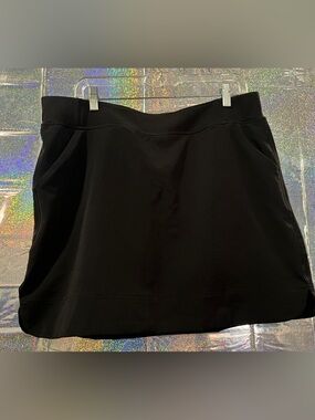 32° Cool Black Athletic Skort | Built-In Shorts Stretch Active Skirt Size L